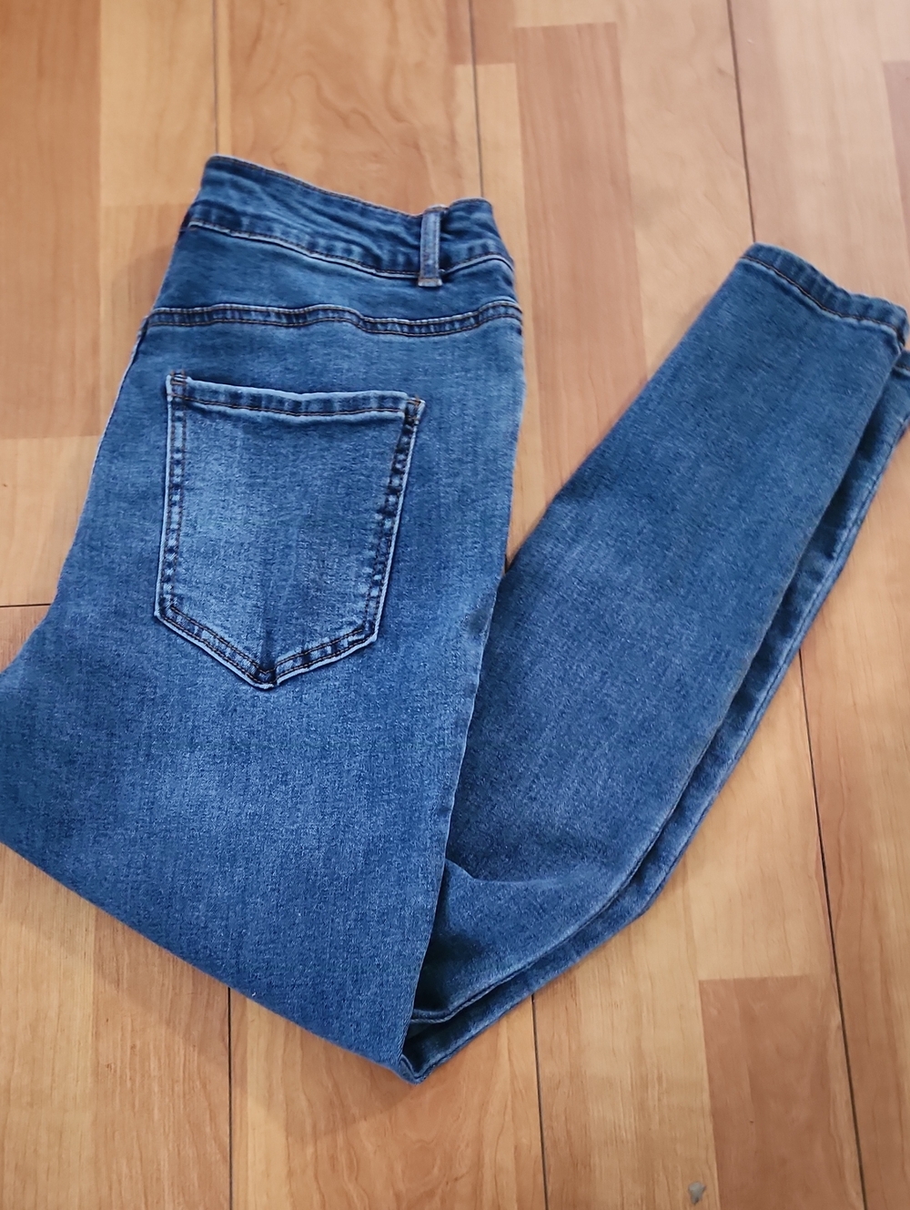 ❤️) refuge  High-Rise Blue Skinny Jeans Waist 19 Inseam 28